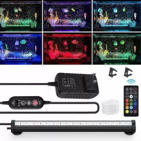 Abestfish Abfus0002 Aquarium Light With Air Bubble Hole Full Spectrum Rgb Led Submersible Fish T