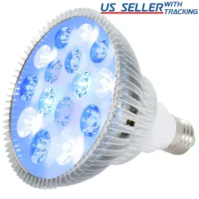 Abi Gr-par38-12w-bw 12w Blue And White Led Grow Light Bulb For Reef Freshwater Aquarium