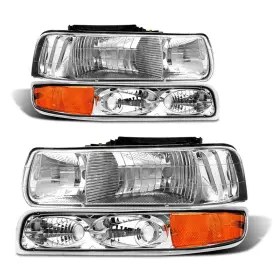 Adcarlights B0bchpzznf Headlight Assembly For 1999 2000 2001 2002 Chevy Silverado 1500