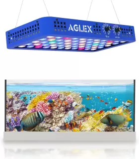 Aglex 696535146964 Dimmable Led Aquarium Light 165w 330w Double Channels Full Spectrum For Co