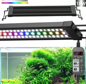Ahj Agu3l-18a Led Aquarium Light 24/7 Full Spectrum Dimmable Submersible 18-24 Inch 18w
