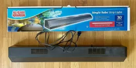 All-glass Aquarium 015905259309 All-glass 30 Inch Blk Single Tube Strip Light-w/bulb-fish Tank-tested/used