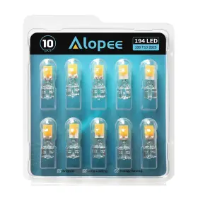 Alopee B07zk7dfcz 10 Pack 194 Led Bulb Warm White 2700k Replacement For 168 W5w T10