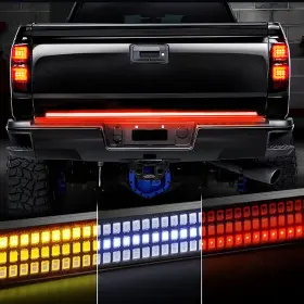 Amexmart B0d6yw17wg 60 Inch Tailgate Light Bar Triple Row Led With Aluminum Frame - Bright And Dura