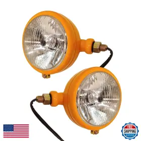 Apsmotiv B0d3hc2l8l Pair 12v Tractor Headlights Assembly Compatible Ford 8n 9n 2n Massey