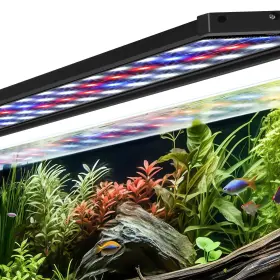 Aqqa Gus-aq052-18w-45cm Aquarium Light For Plants Full Spectrum Led Fish Tank With Timer 14 Col