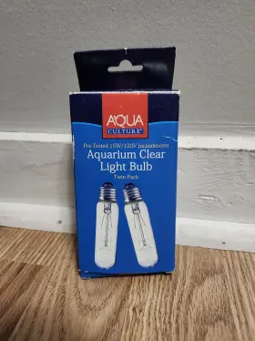 Aqua Culture Dt-10c1 Aquarium Clear Light Bulb -2 Blubs 15w / 120v Incandescent Dt-10c