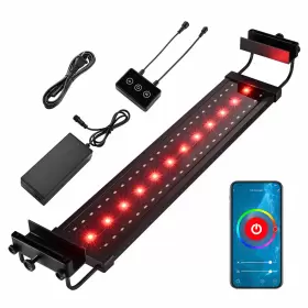 Aquabasik 23led014-wf24-06 Led Aquarium Light 22 Inch -30 Fish Tank Extendable Brackets App Control