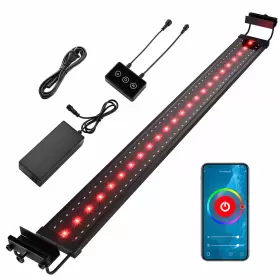 Aquabasik 23led016-wf48-06 Led Aquarium Light 44 Inch -52 Fish Tank Extendable Brackets App Control
