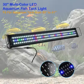 Aquabasik X-23-led-0001-002 30 Inch Aquarium 129 Led Light Lamp Multi-color Full Spectrum Fish Tank Plant Marine