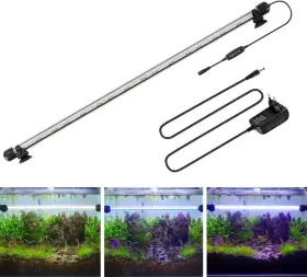 Aquariumbasics 702103934144 Aquarium Light For Fish Tank Auto On/off Submersible White And