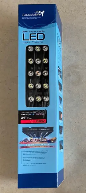 Aquatic Life 420264 Aquaticlife 24 Inch Aquarium Light Fixture Led 36w - 12 White 18 Blue 6 Purple Leds