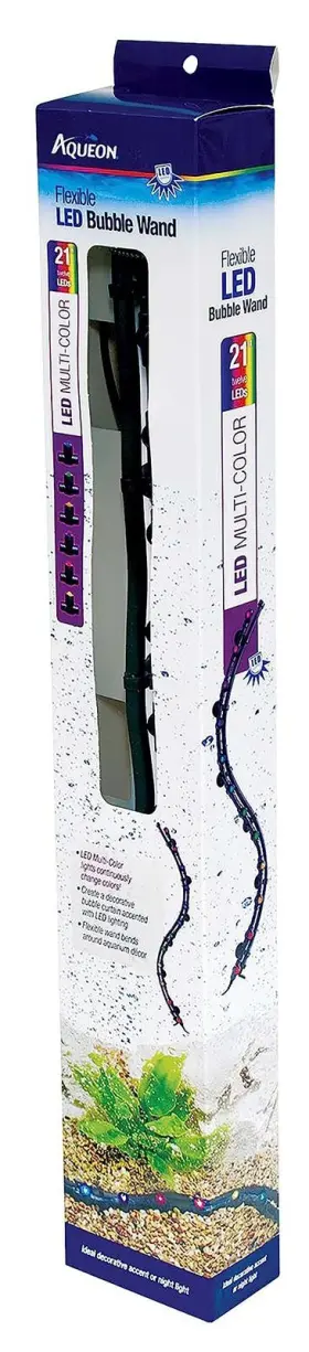 Aqueon 015905062381 Fish Tank Aquarium Flexible Led Accent Light And Bubble Wand Multi Color 21