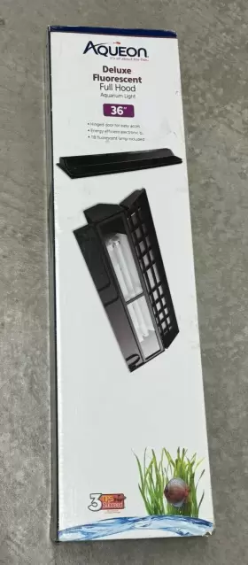 Aqueon 015905212366 New T8 Deluxe Fluorescent Hood Aquarium 36 Inches - Free Shipping