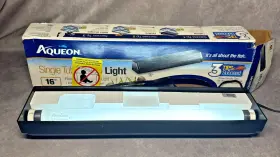 Aqueon 015905259163 Single Tube Strip Light 16 Inch Fluorescent Aquarium Hood Fixture
