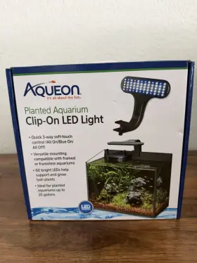 Aqueon 0724a01000335613 Full Spectrum Led Clip-on Light Soft-touch Control Up To 20 Gallons