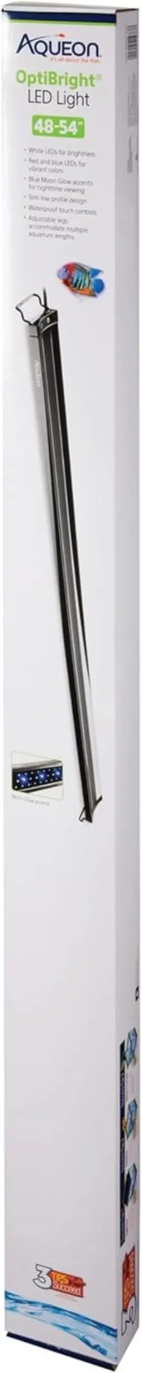 Aqueon 100115683 Led Optibright Fish Tank Aquarium Light Fixture 48-54 Inch