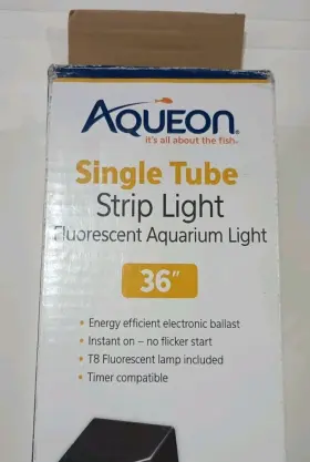 Aqueon 100125936 36 Inch Fluorescent Single Strip Tube Aquarium Light For Fish Tank - Open Box