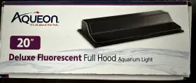 Aqueon 100140222 Deluxe Fluorescent T8 Full Hood - Black 20in New Unopened