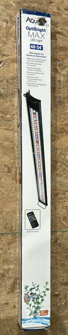 Aqueon 100533617 Optibright Max Led 48-54in Fixture Each New And Open Box D6