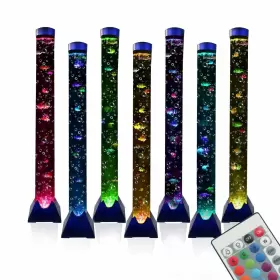 Asifu 788703666111 4ft Led Bubble Tube Floor Lamp Extra Large Aquarium With 10 Fish And Rem