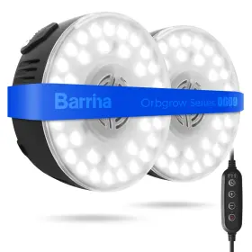 Barrina B0dzgyn6cr Orbgrow Og09 Puck Grow Light 5000k 18w 2x9w 270w Equiv Full Spectrum