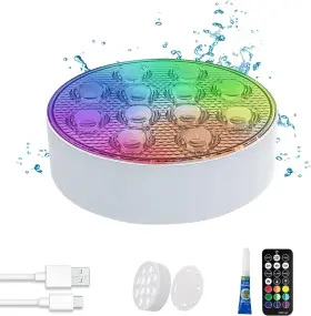 Blueye 445056180154 Rechargeable Aquarium Lights Detachable Charging 12 Lens Antidinic Color