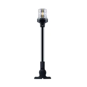 Branded 744985392025 White Led Fold Down Boat Stern Light Anchor For Pontoon 18 Inch