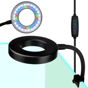 Branded01 445025745773 Clip On Aquarium Light For 1 To 3 Gal Fish Tank Dimmable White Blue Red Led Us
