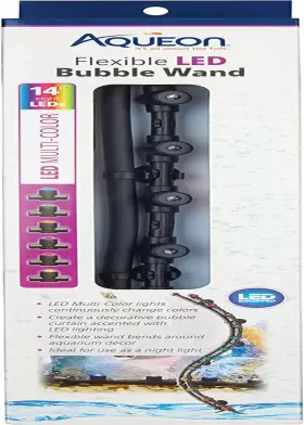 Central Garden & Pet 100106237 Aqueon Fish Tank Aquarium Flexible Led Accent Light And Bubble Wand Multi Color