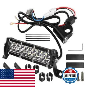 Cmiyeto B0dn18y9xf Dirt Bike Led Headlight Bar Upgrade Mounting Bracket 60w Motorcycle