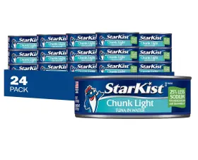 Co. 744759865274 25% Less Sodium Chunk Light Tuna In Water - 24 Cans 5 Oz Each