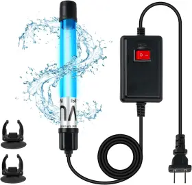 Coospider-repta 313033155143 7w Aquarium Uv Light For 20-100 Gallon Fish Tank Algae Clean Ligh