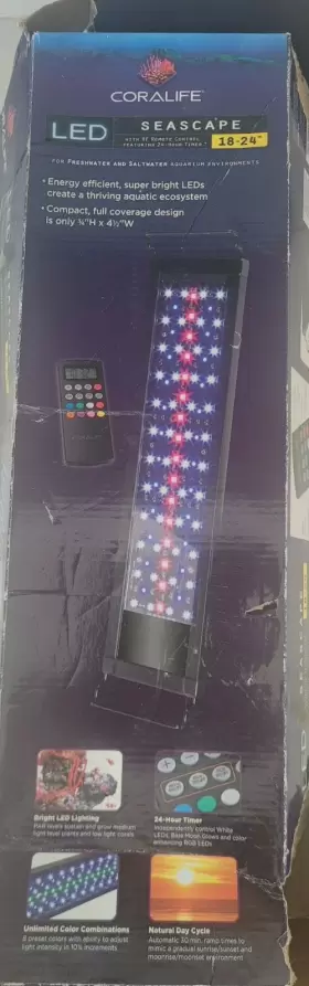Coralife 096316000568 Aqualight Mini Aquarium Led Light Fixture 18 Inch -24 - Fast Free Shipping