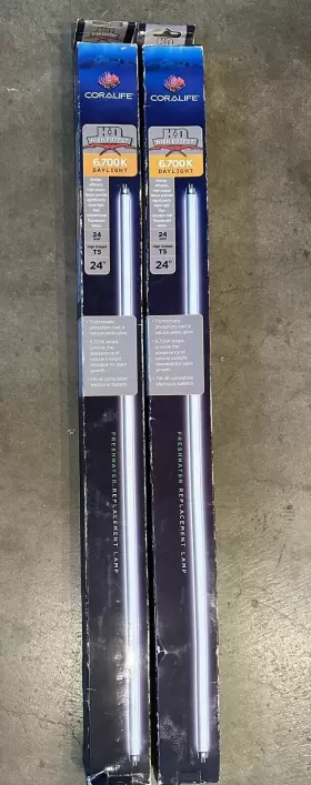 Coralife 096316804111 6700k Daylight Aquascape T5 Fluorescent Lamp 24 By - Set Of 2
