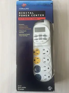 Coralife 100106152 8-outlet Aquarium Fish Tank With 24/7 Digital Power Center # 100105152