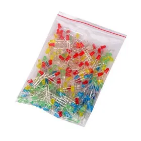 Daoki Ts-us-101 250pcs 5 Colors X 50pcs 3mm Led Light Emitting Diode Lamp Diffused Assorted