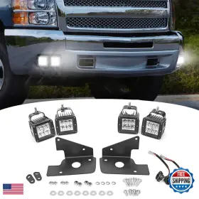 Dasen B07crlc172 3 Inch 24w Led Fog Light Pods Front Hidden Bumper Mounting Bracket Kit