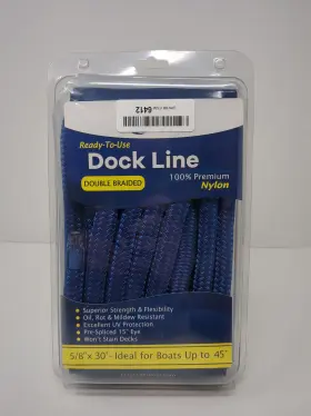 819528023343 DIRECT 2 BOATER Royal Double Braided Dock Line