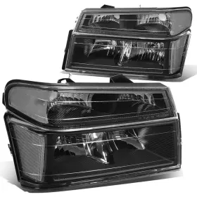 Dna Motoring B01mxy0770 Hl-oh-ccol044p-bk-cl1 Black Housing Headlights Compatible 04-12