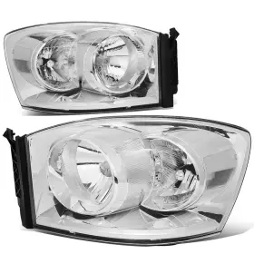 Dna Motoring B07sw8t8p5 Hl-oh-rm06-ch-cl1 Chrome Housing Factory Style Headlights