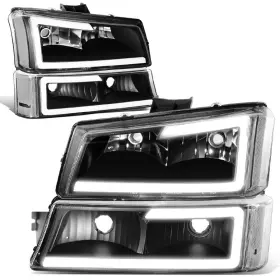 Dna Motoring B07zlr4rzn Hl-lb-csil03-bk-cl1 Black Housing 3d Led Drl Headlight Bumper Lamp