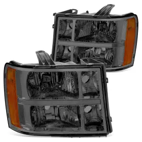 Dna Motoring B0cyslvnx5 Pair Oe Style Headlights Compatible 07-13 Gmc Sierra 1500/07-14