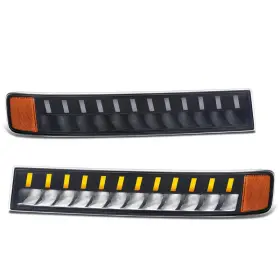 Dna Motoring B0dhksj8wc Pair Sequential Start Up Led Drl Turn Signal Bumper Lights