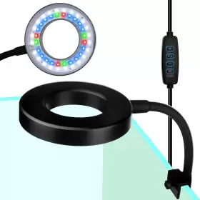 Domica 705888485610 Clip On Aquarium Light For 1 To 3 Gal Fish Tank Dimmable White Blue R