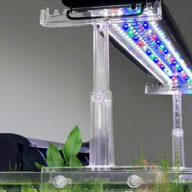 Driamor 726084344013 Aquarium Light Holder Adjustable Clear Acrylic Fish Tank Led Riser Stand