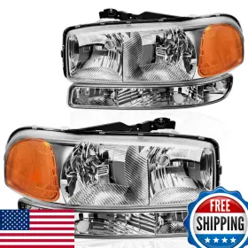Dwvo B07s688vys Headlights Assembly Compatible 1999-2006 Gmc Sierra 1500/2500 07