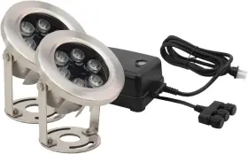 Easypro Pond Products Led9wwk Lighting Kit Submersible Includes Two-9 Watt Stainless Steel