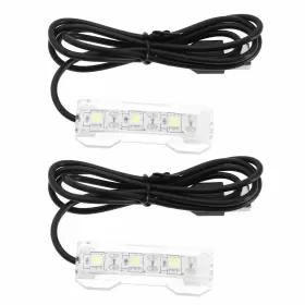 Ecsing 895243528154 2pcs Small Aquarium Light Black Wire White Usb Strip Water