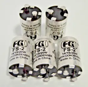 Eiko 031293495501 Fs-2 14/15/20w Fluorescent Lamp Starter With Condenser 5-pk New
